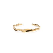 Mockberg Wavy bolded cuff kullattu rannerengas MB0173