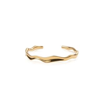 Mockberg Wavy bolded cuff kullattu rannerengas MB0173