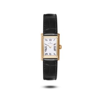Mockberg Timeless Black Leather kullanvärinen kello MB0245